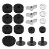 18 шт., фетровые накладки для джазовых барабанов, запасные части, комплекты запасных частей с втулками для тарелок, барашковыми гайками и шайбами