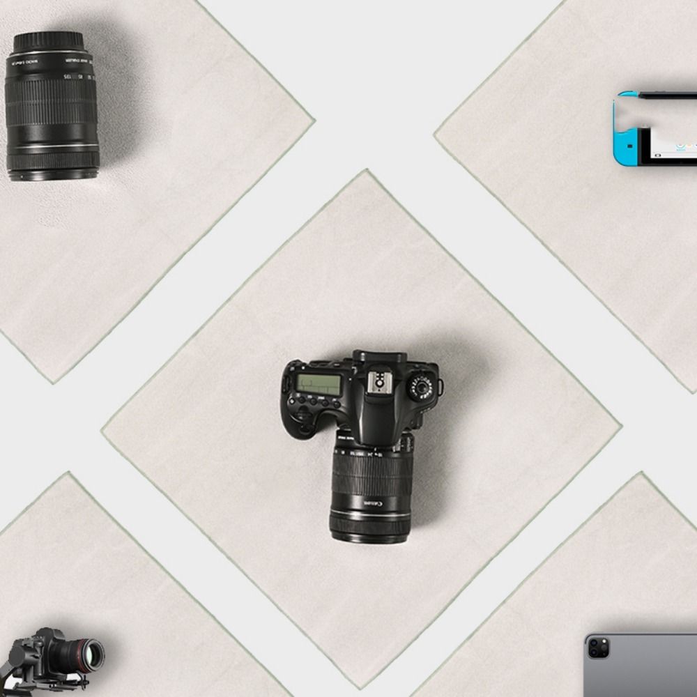 Folding Cloth Self-adhesive Camera Storage Bag Plush Foldable Camera Bag Cover  Camera Lens