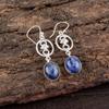 Natural Sodalite Gemstone 925 Sterling Silver Jewelry Handcrafted Earrings 2.00" EE-17-20