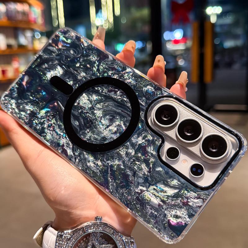 Совместимый магнитный чехол для телефона для iPhone 16, 16 Pro Max, 15 Pro, 14, 13 - Прозрачный и простой дизайн.