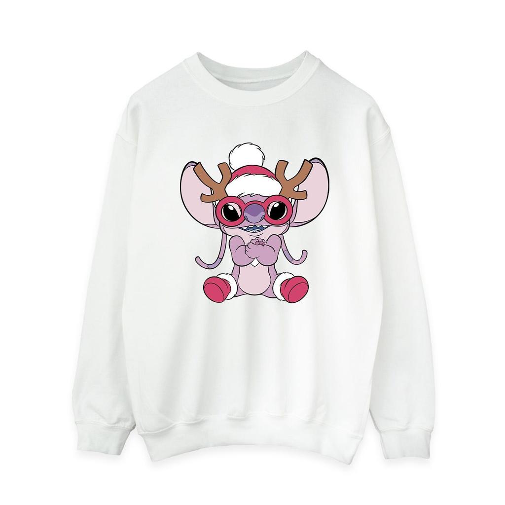 Disney Womens/Ladies Lilo & Stitch Angel Reindeer Sweatshirt