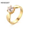 Meaeguet Женские обручальные кольца с цирконами, закрепленными крапанами, обручальные кольца для женщин, золотого цвета