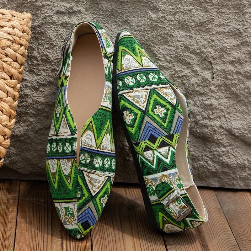 2024 женские мокасины женские туфли на плоской подошве повседневные мокасины новинка 2024 мода принт случайный ходьба острый носок парусиновые спортивные женские туфли
