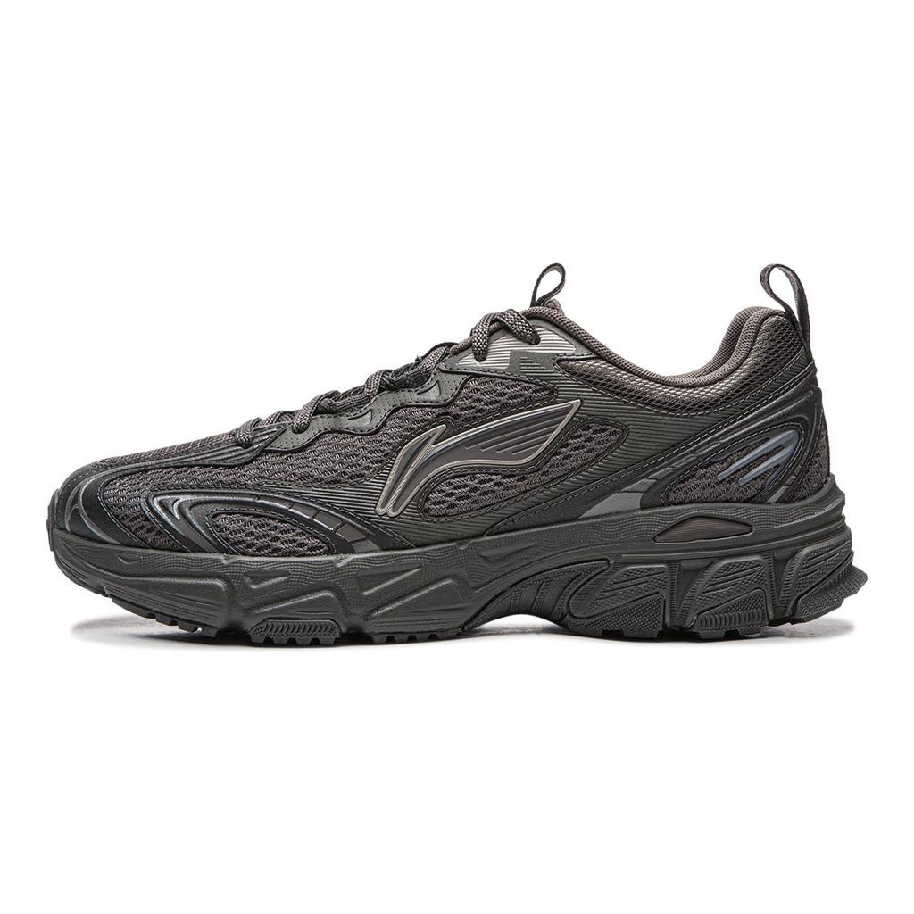 Li Ning Carefree V3 Амортизирующие Скользкие Устойчивые к истиранию Дышащие Упругие Низкие Кроссовки для бега Мужские Серые ARXW023-5