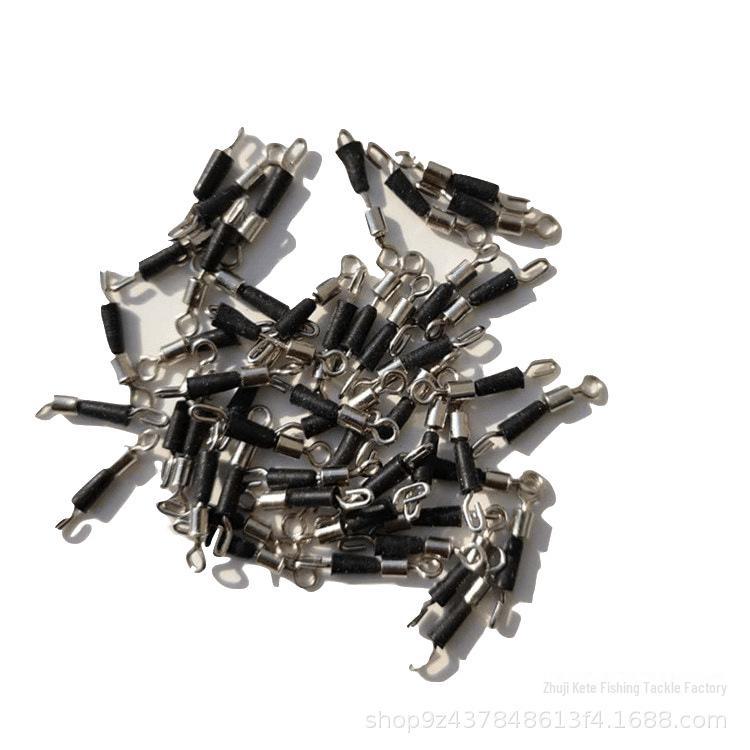 Quick Clip Anti-Tangle Swivel Connector with Eight-Shaped Ring and Opening Pin for Fishing