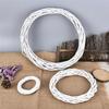 Rattan Wicker Christmas White Wreath Vine Ring Xmas Hanging Garland DIY Decor