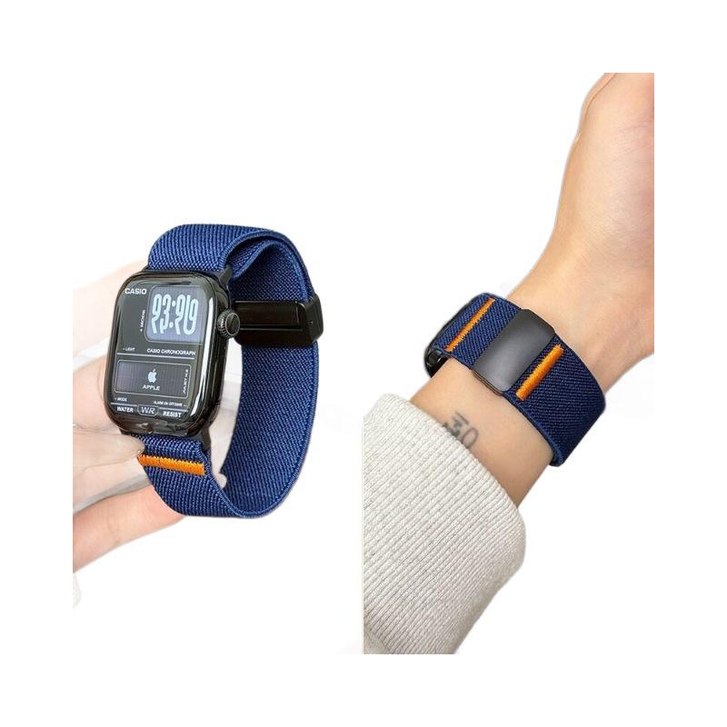 Совместимый ремешок с E-пряжкой для Apple Watch Series 6, 7, 8, 9, 10, 11 и ULTRA