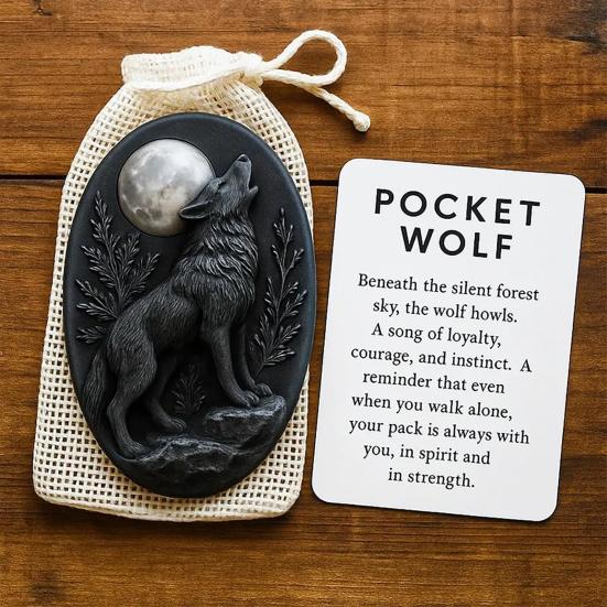 Animal Pocket Hug with Positive Card Emotional Support Love Heart Wolf Turtle Owl Rabbit Crow Pocket Token Decoration Inspirational Encouragement Gift