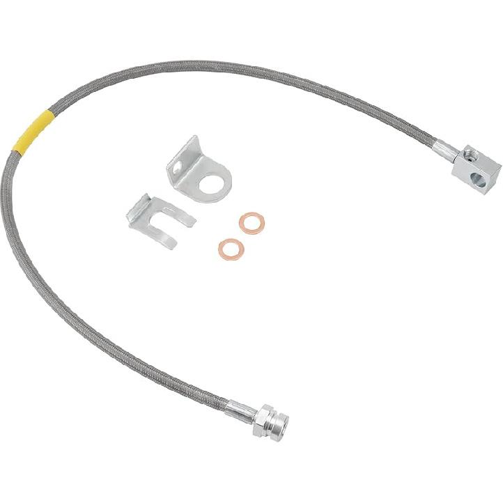89715 Stainless Brake Lines, Front & Rear Extended Brake Lines (89702 & 89703) For 4"-6" Lift, Compatible With 1987-2006 4WD Jeep Wrangler TJ YJ XJ,