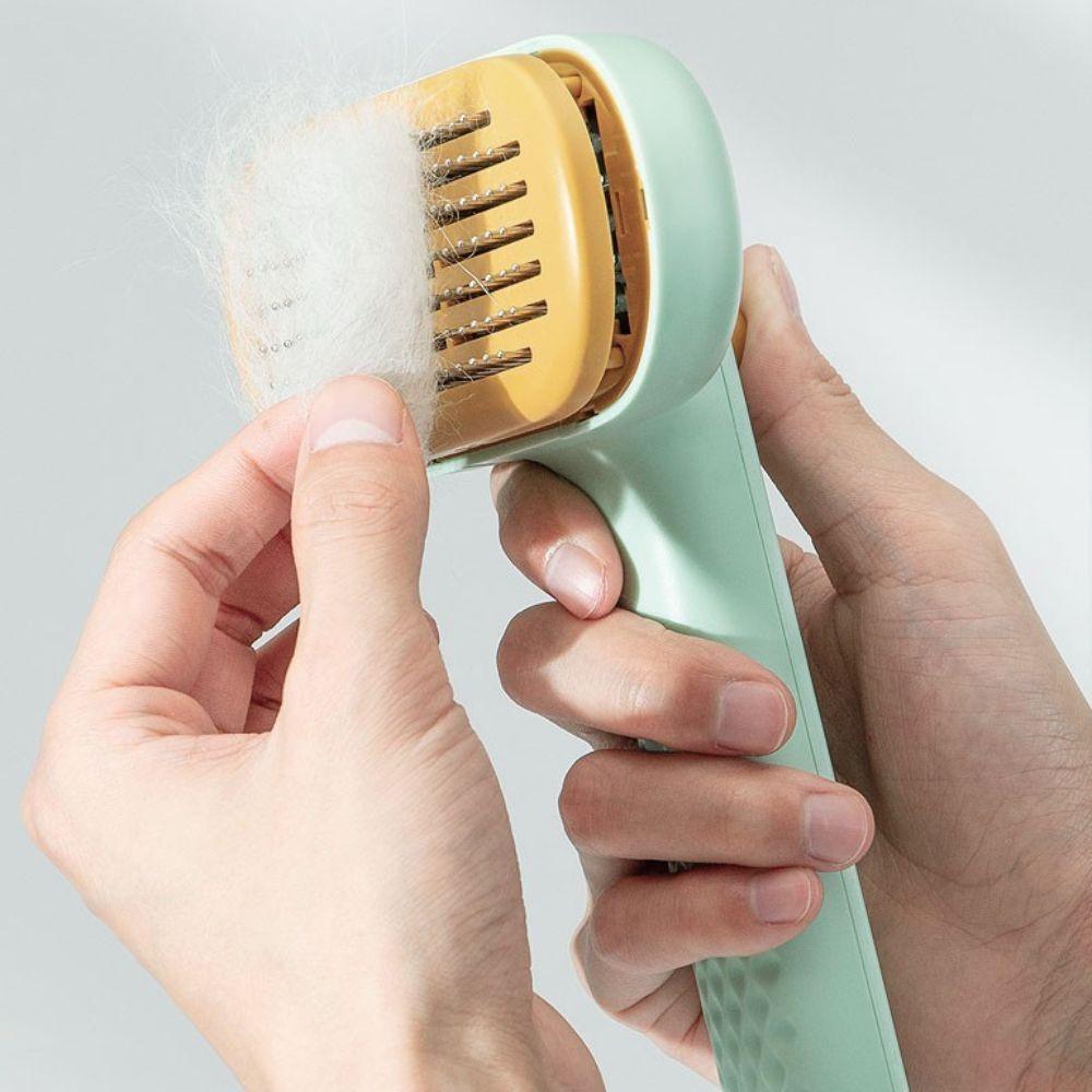 Self-Cleaning Pet Needle Comb Stainless Steel Dog Hair Remover Pet Massage Comb  Bath