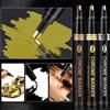 Model Painting Marking Chrome Mirror Marker Pen 2mm DIY Reflective Paint Pen Permanent Gold SILVER Marker Touch Up