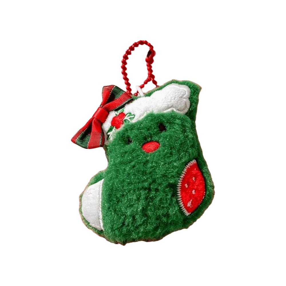 Tree Christmas Keychain Snowman Plush Santa Keychain Cute Stuffed Animal Tree Decoration