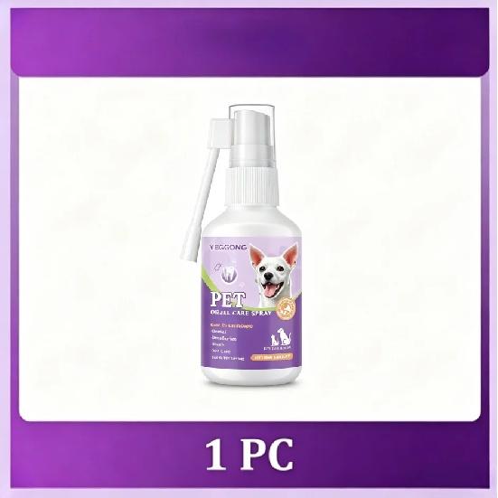 Dog & Cat Breath Freshening Spray - Efficient Tartar & Plaque Removal, Stops Bad Breath, Gentle Pet Oral Hygiene Treatment