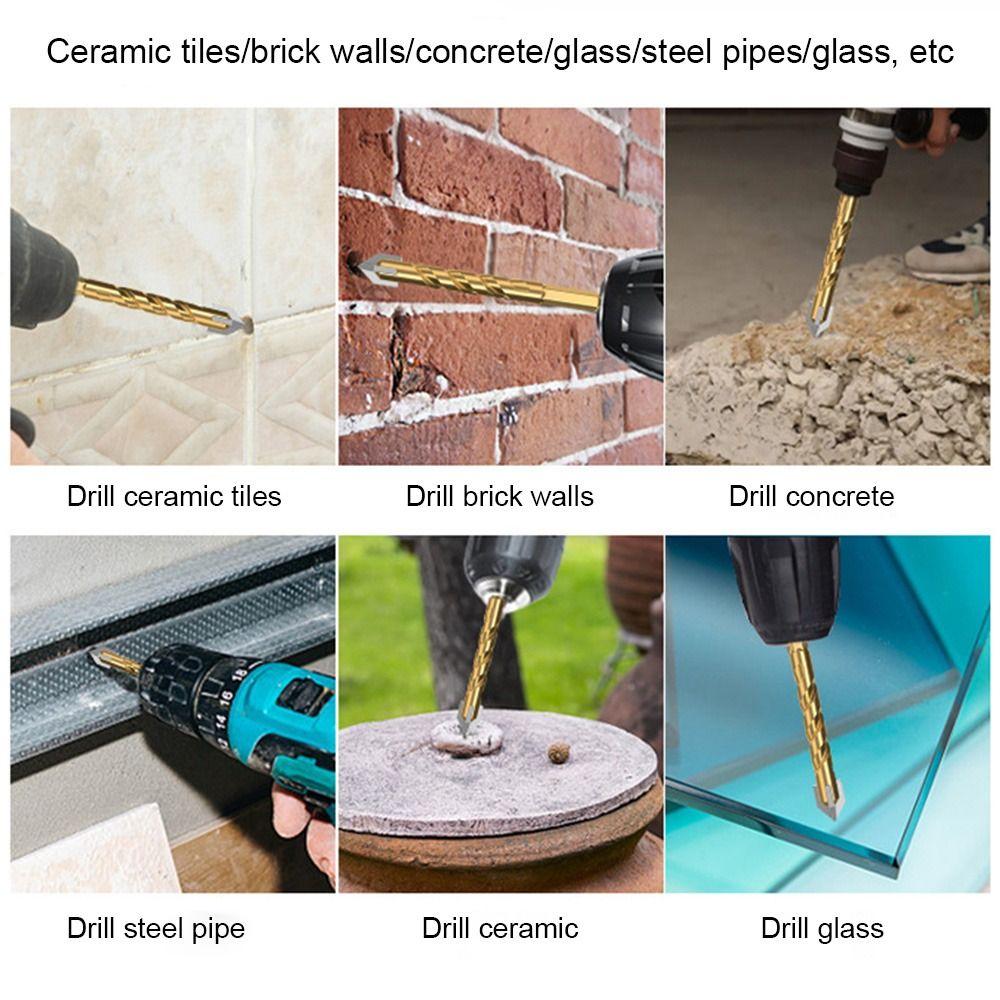 Hex Handle Drill Bits Hard Alloy Drilling Tools Multi-purpose Metal Drill  Ceramic Tiles