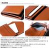 Business Card Holder Stylish Cowhide Noir Business Card Case Card Case Credit Card Case Orange [Slip-on] Men's Women's NSL-2403