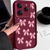 For Xiaomi 14T 13T Pro Poco X7 F6 Pro X6 Redmi Note 14 13 Pro 12 11 Case Bowknot Print Soft Silicone Lens Protection Shockproof TPU Matte Phone Cover