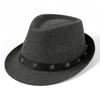Black Jazz Hat Men's and Women's Top Hat Spring and Summer Sunshade Straw Hat Retro British Gentleman's Hat Stage Hat