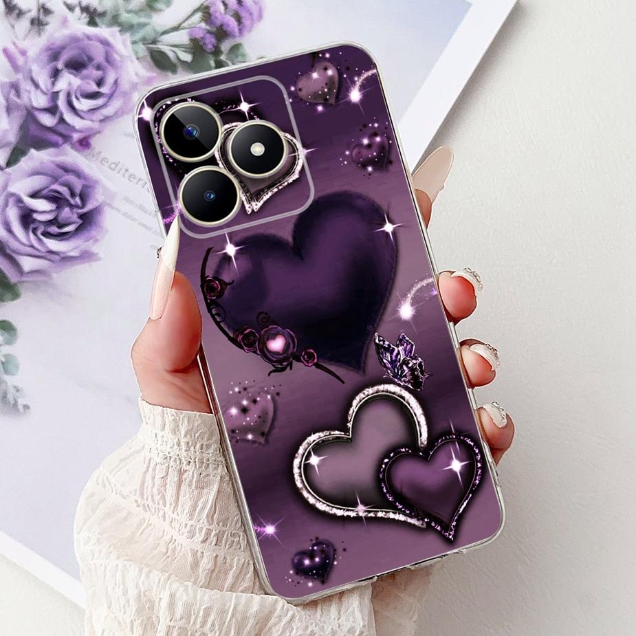 For Realme Note 50 Case RMX3834 Cute Cat Painted Cover Clear Silicone Soft TPU Phone Case For Realme Note 50 Note50 Fundas Coque