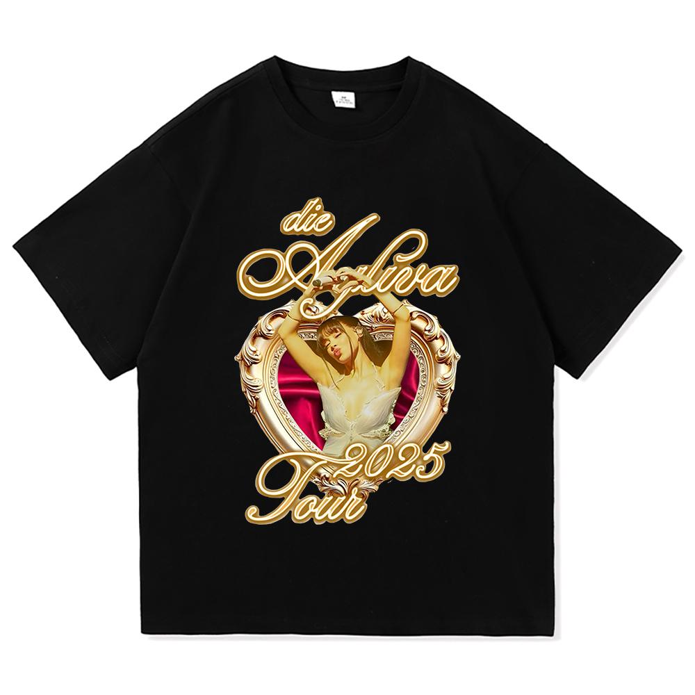 Футболка Ayliva Tour 2025 Летняя мода Мужская/Женская Харадзюку Графическая Ретро Футболка Высокое качество Повседневная Винтажная Хлопковая Футболка