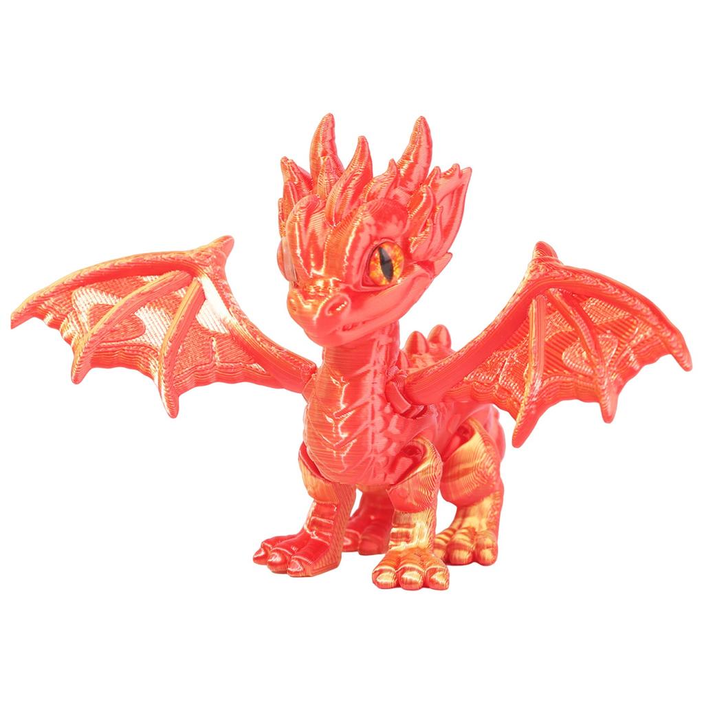 3D Printed Western Dragon Small Flying Dragon Joint Movable Model Ornament Toy