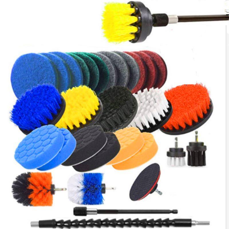 Многофункциональная электрическая щетка для чистки: С возможностью установки дрели для полировки плитки, ванной комнаты и автомобиля