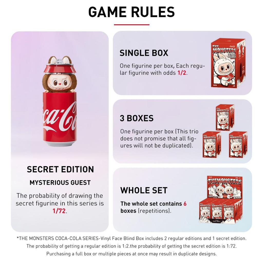 POP MART THE MONSTERS Series Plush Toy Box 6 Pop Mart Gacha Gacha Blind Box Figure Plastic Model Premium Toy PVC Soft Vinyl Original Character