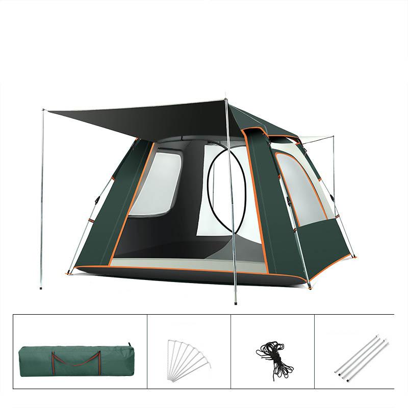 6-7/3-4 Person Large Fully Automatic Tent Quick Open Bomb-Up Instant Setup Camping Tent Four-Sided Windproof Rainproof Beach Carring Bag