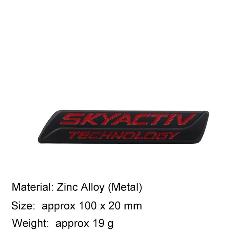 3D Car Styling SKYACTIV TECHNOLOGY For Car Hood Fender Trunk Rear Bonnet Nameplate Decal Emblem Badge Sticker