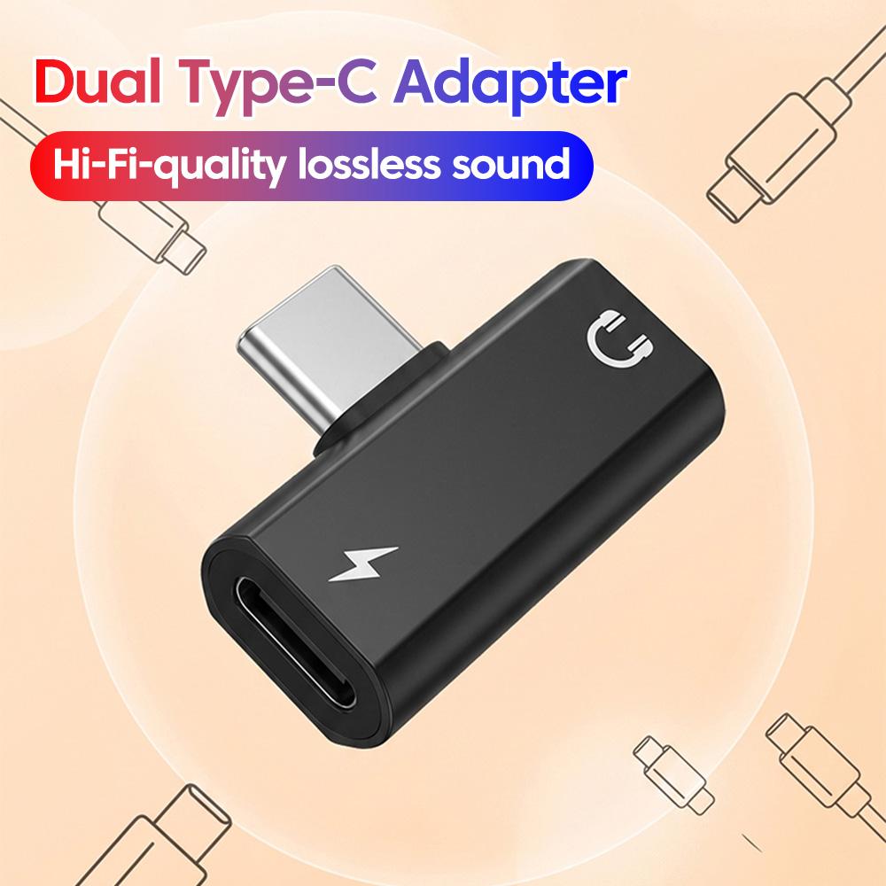 2 In 1 USB Type C to 3.5mm Jack Headphone Audio Adapter PD10W Fast Charging Splitter For IPhone15 - 17 Android Phone Accessories 3