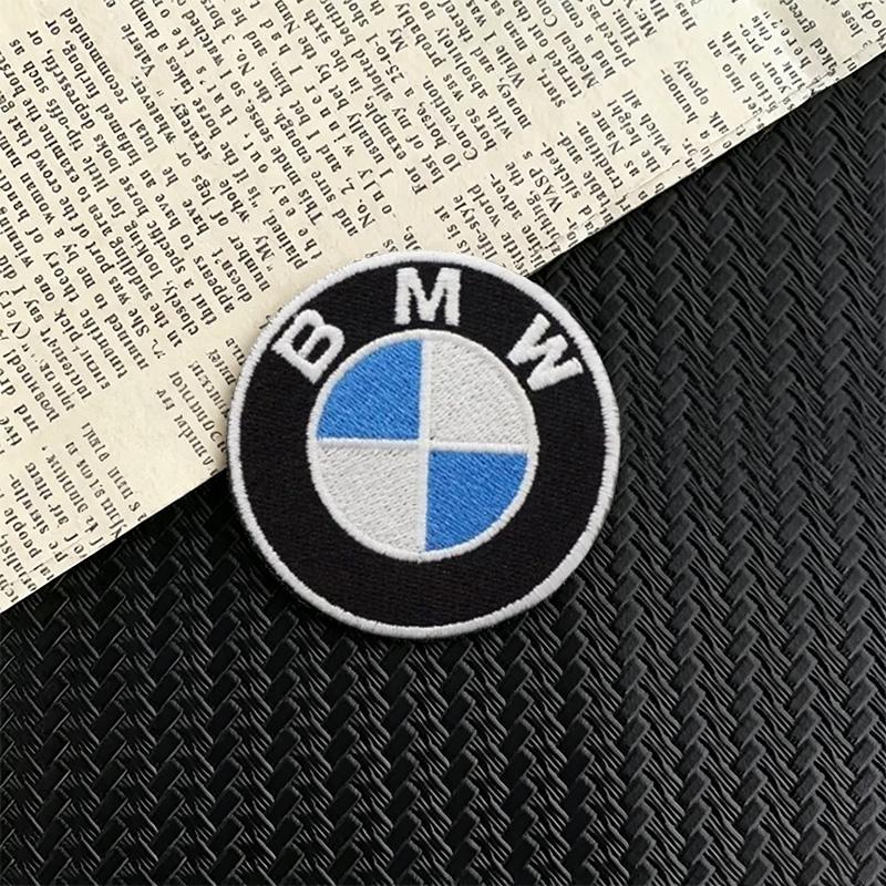BBJF8 B-BMW-B Logo Embroidered Cloth Sticker Clothing Hole Patch Decal Ironing Sewing Hot Melt Adhesive Patches for BMW M Sport Series