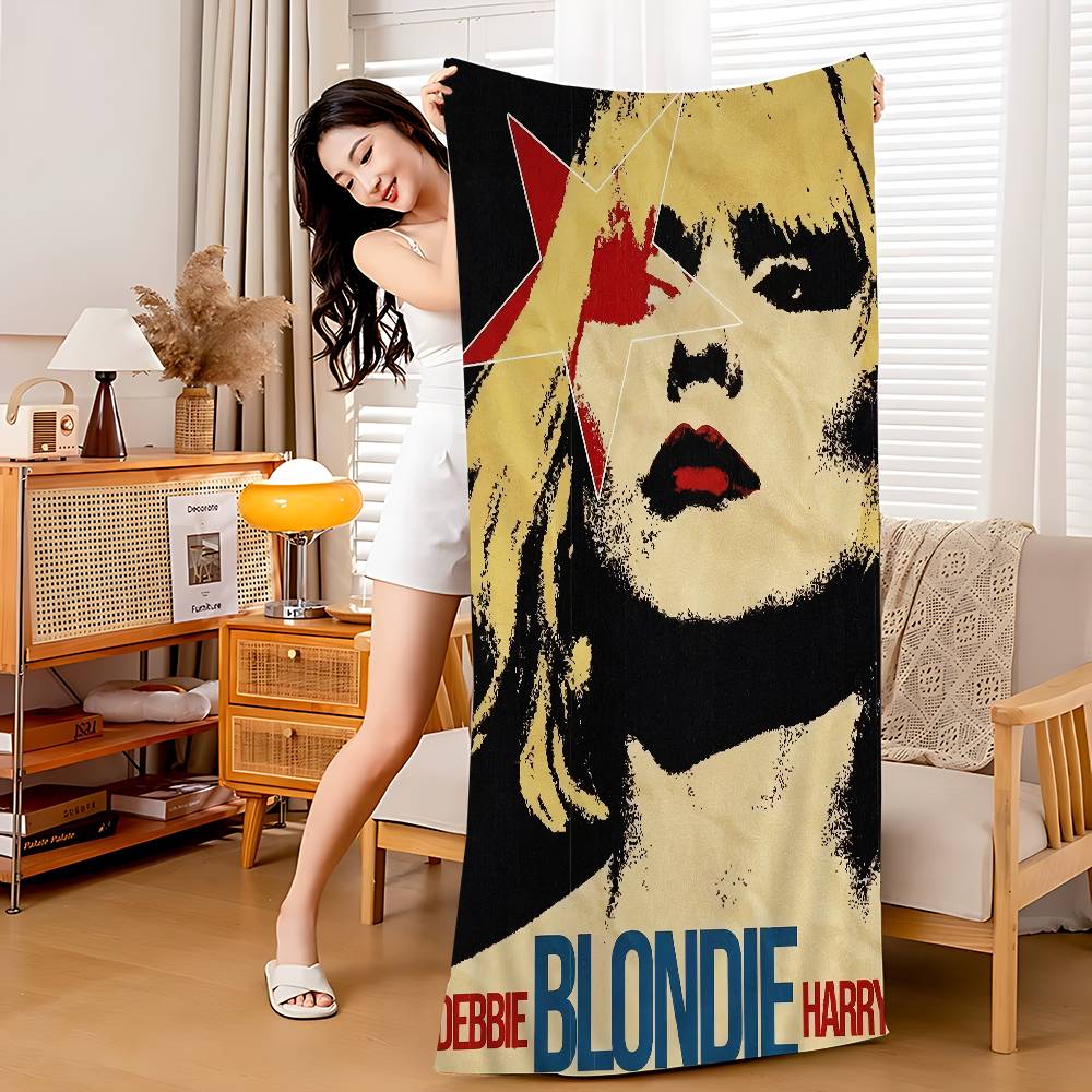 Панк-рок группа B-Blondie Микрофибра Пляжное полотенце Впитывающее Быстросохнущее Мягкое Йога Плавание Курорт Альпинизм Полотенце