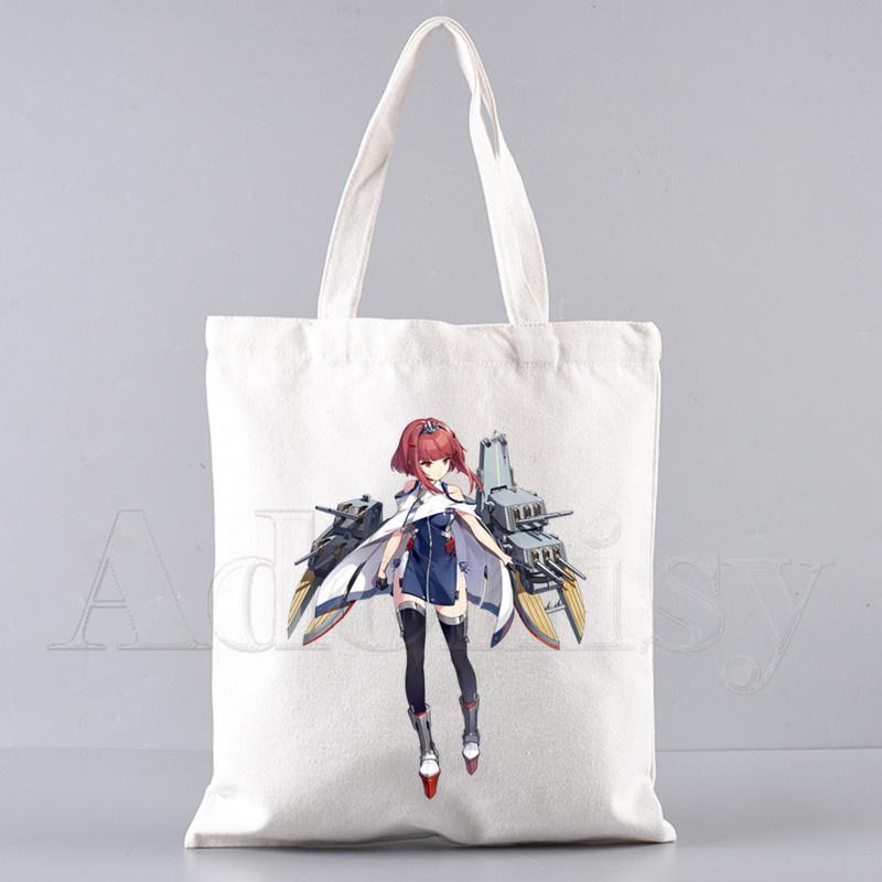 Сумка для покупок Azur Lane, продуктовая сумка Bolsas De Tela Tote Bolsa, сумка для покупок, джутовая сумка-тоут из ткани на заказ
