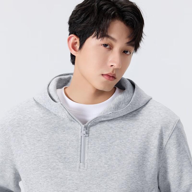 MINISO Men's Autumn Half-Zip Hooded Pullover