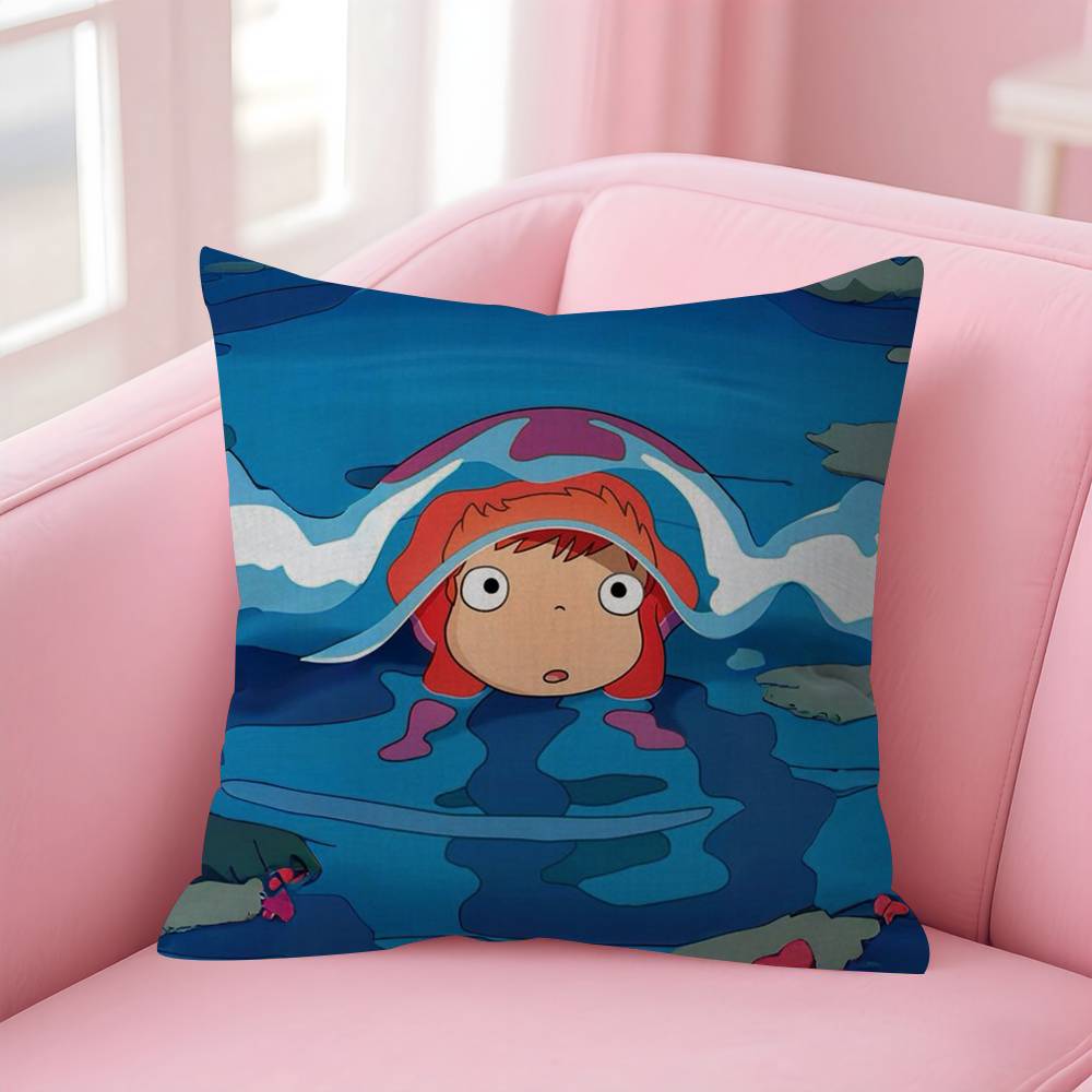 Cute Cartoon PPonyoS Pillowcase toon Gift Cushion Cover Bedroom Home Sofa Chair Seat Decor pillow case