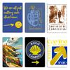 Camino De Santiago Poster Map Way Of St.James Metal Signs Plaques Party We Are Just Walking Each Other Tin Sign Posters