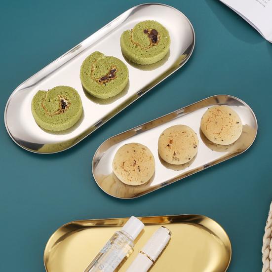 Поднос для десерта овальной формы в скандинавском стиле, разный размер, туалетный столик для ванной комнаты, дозаторы для мыла, кухня