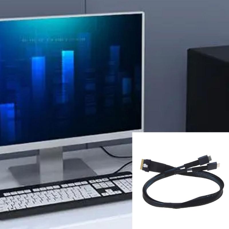 Кабель SlimSAS SFF-8654 8X к Oculink SFF-8611 4X 4ix2 16-24 Гбит/с Эффективная передача сигнала