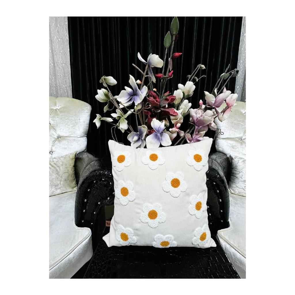 Hd Домашняя коллекция льняная ткань с рисунком ромашки и вышивкой наволочка с пуншем