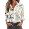 Women's Shirt Blouse Print Button Long Sleeve Casual Basic Shirt Collar Regular Top