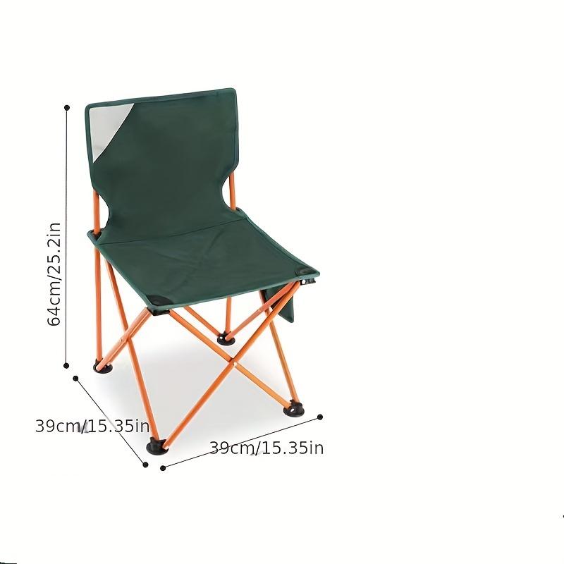 Высококачественный 1 шт. Уличный складной стул для кемпинга - Ультралегкий и портативный, Очаровательный стиль пони, Удобная скамья со спинкой, Идеально подходит для студентов-художников