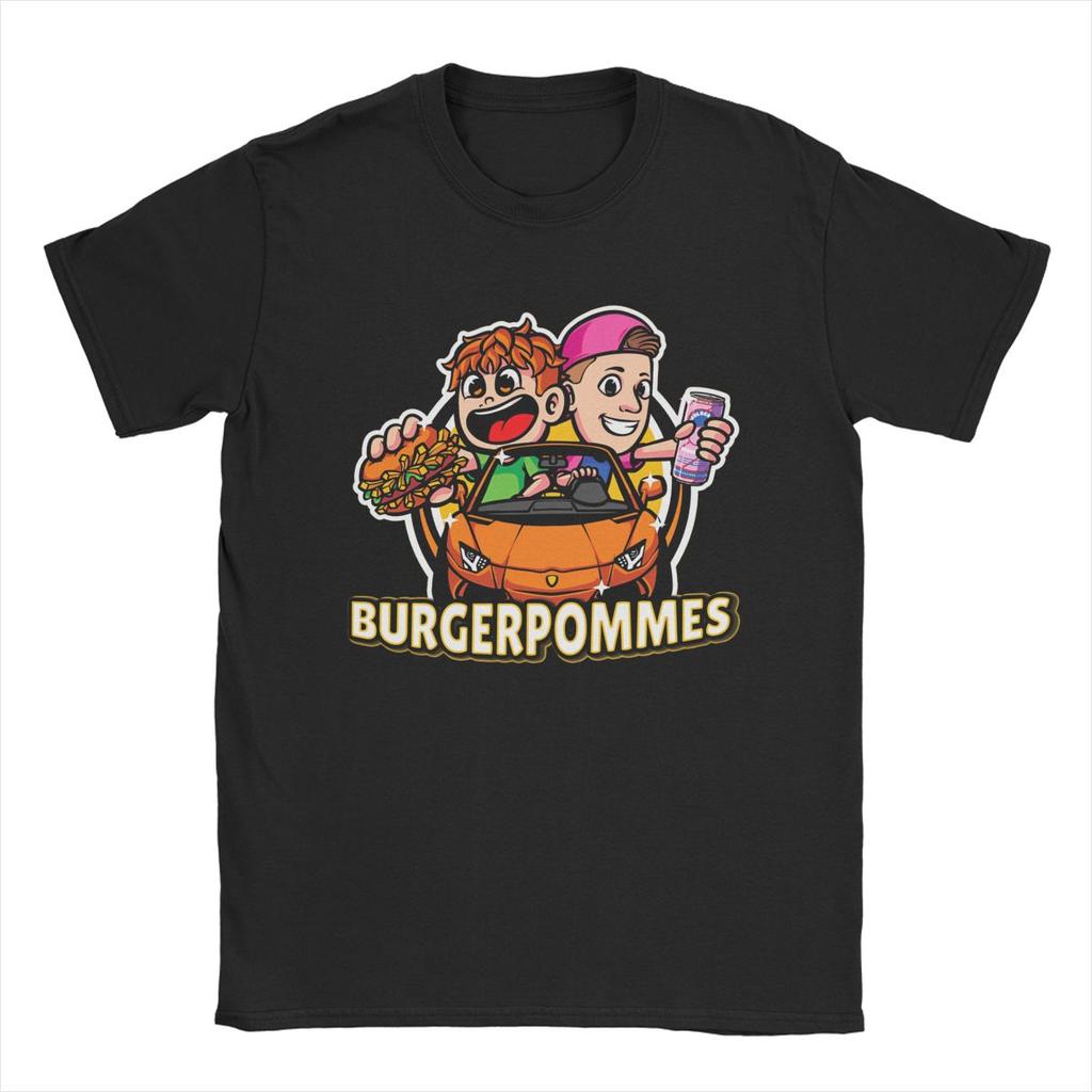 Men Women's Burgerpommes LukasBS ICrimax Graphic Shirts Merch Vintage Cotton T Shirts Top Tee Clothes Summer