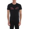 FENDI T-Shirts Men's Black Crew Neck Moderate FY0894A6ZGF0QA1