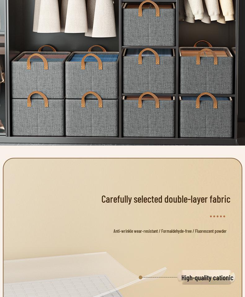 7-Piece Steel Frame Fabric Wardrobe Organizer Set