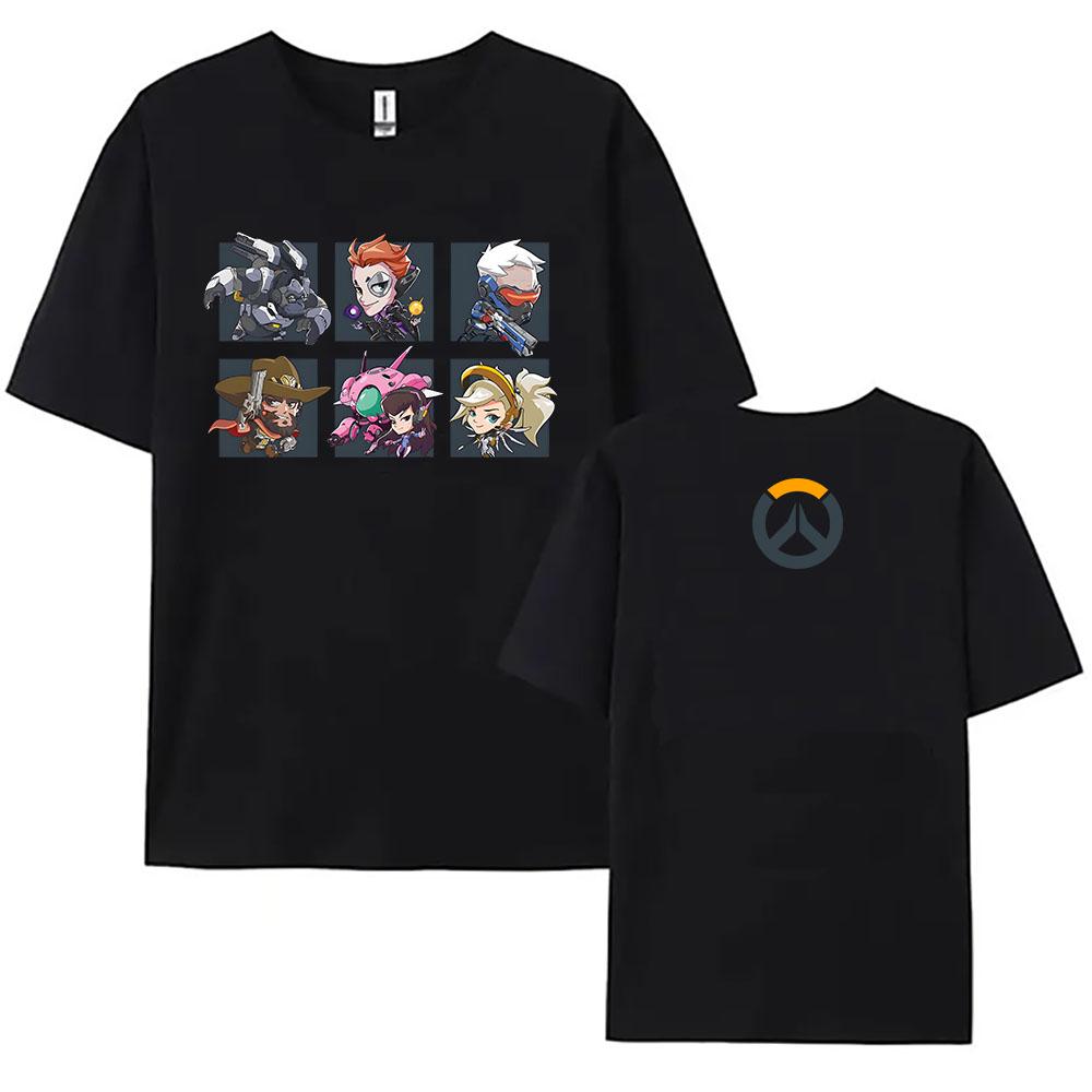 Overwatch 2 Милый, но смертоносный Принт Футболка Унисекс Уличная одежда Короткий рукав Хлопковые футболки Повседневная Игровая футболка с принтом