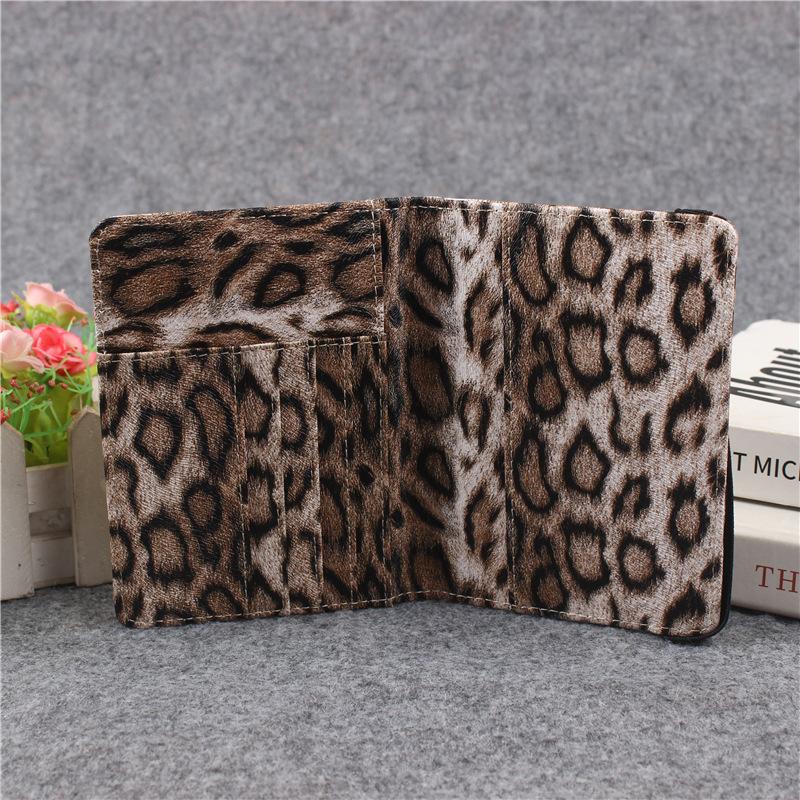 Обложка для паспорта с леопардовым принтом с резинкой, водонепроницаемый зажим для паспорта, встроенная RFID-защита для защиты личной информации