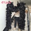 DIY 1-4 Yards Whole Ostrich Feather Boa Fluffy 10-15cm Feathers Strip for Wedding  Carnival Party Costume Burlesque Featured Shawl