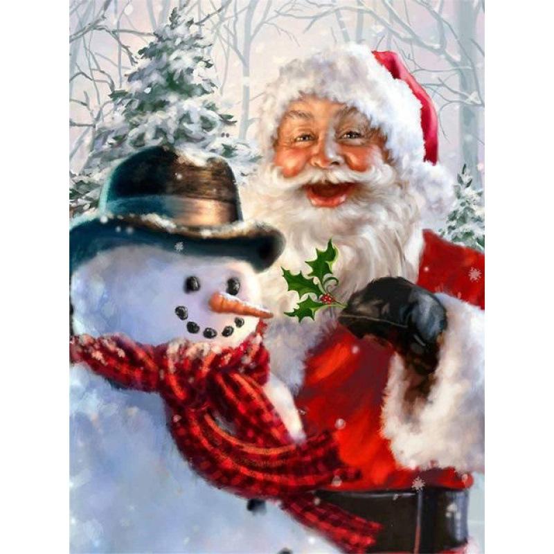 5D алмазная живопись Санта-Клаус, полная алмазная мозаика, набор для вышивки крестом, рождественские предметы домашнего обихода с животными, рождественские подарки