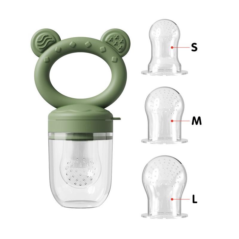 1 Set Food Grade Teething And Feeding Pacifier Silicone Fruit And Vegetable Feeder For Infants And Toddlers 6-36 Months