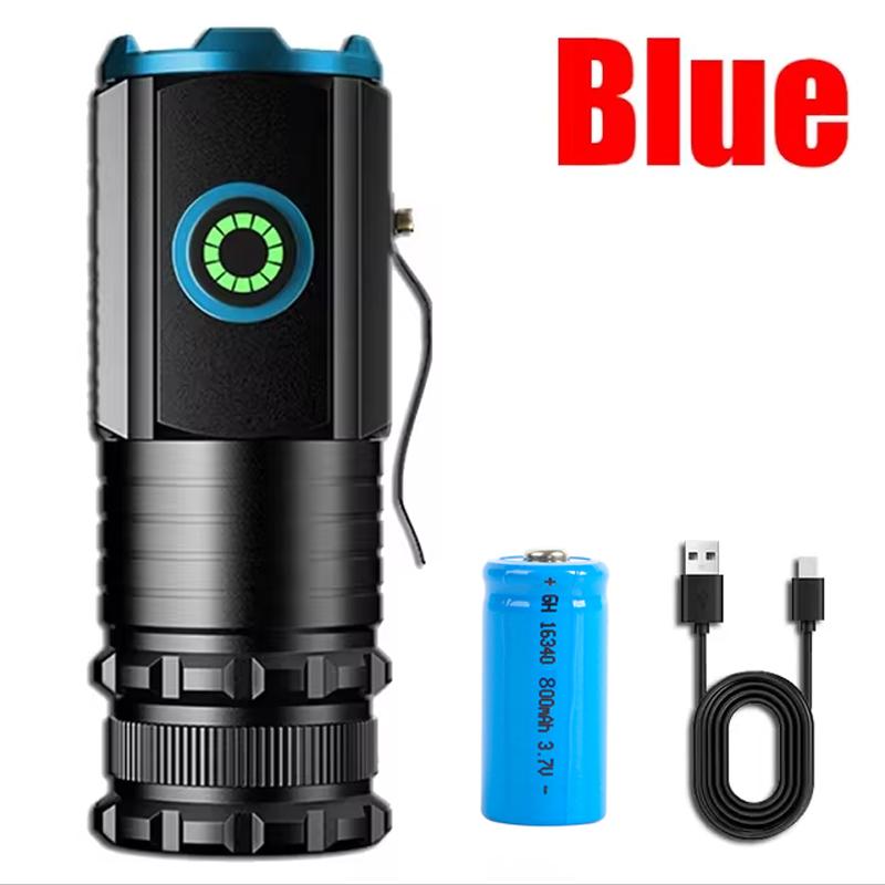 KDULIT Powerful LED Mini Flashlight Rechargeable EDC Tactical Torch Waterproof Hiking Camping Lantern with Pen Clip Tail Magnet