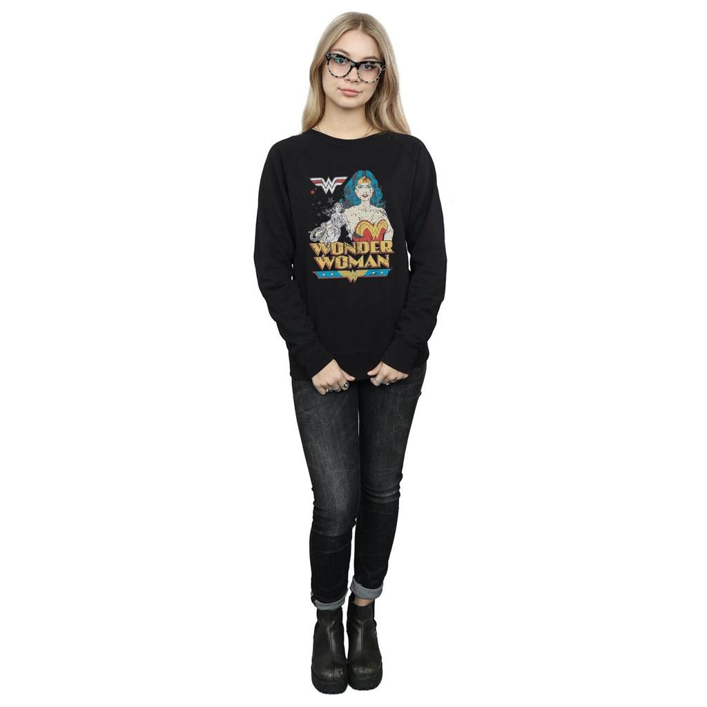 DC Comics Womens/Ladies Wonder Woman Posing Sweatshirt